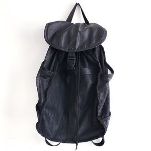 Black mesh backpack